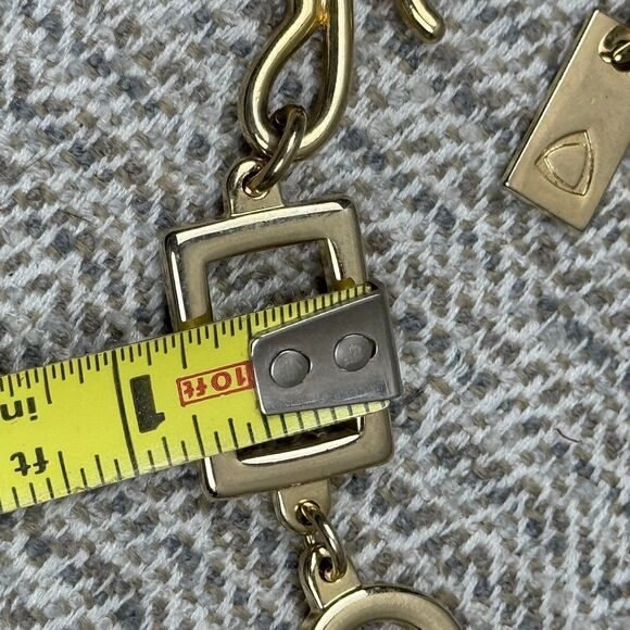 Gold Tone Belt Chain Size 42 Inches Square And Circle - Picture 3 of 6